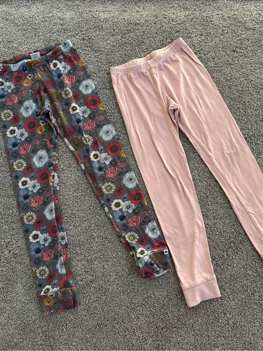 LITTLE AND LIVELY- Floral Print & Blush Pink Lounge Leggings Duo